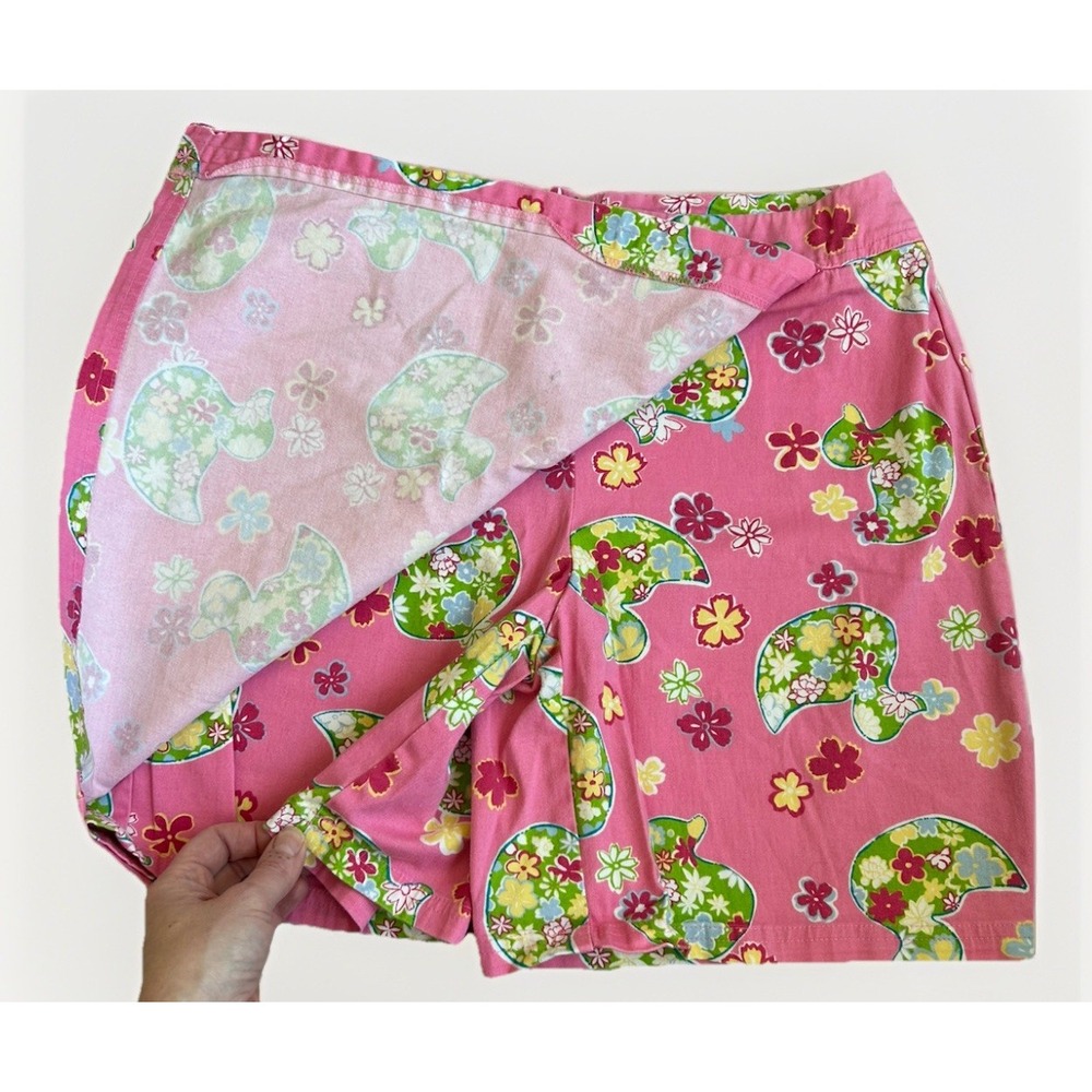 Duck Head Y2K Pink Duck Print Skort 8 Preppy Resort Golf Lilly Style Novelty - Picture 4 of 7